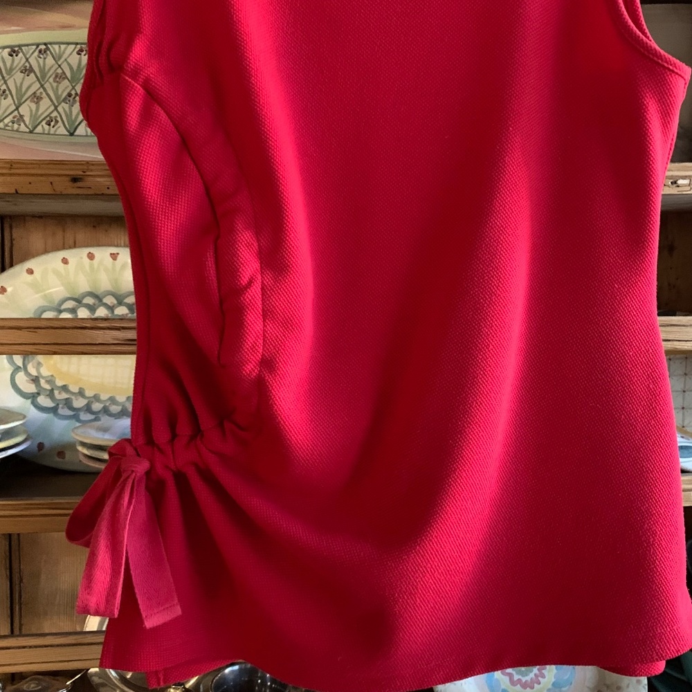 Halogen Red Ruched Side Tie Top – Medium